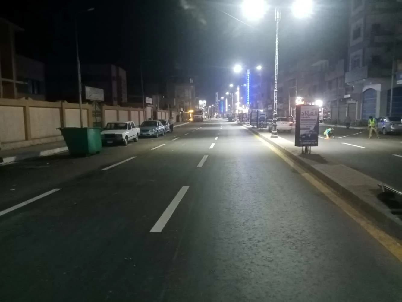 تشطيبات الأرصفة والطريق في الباجور